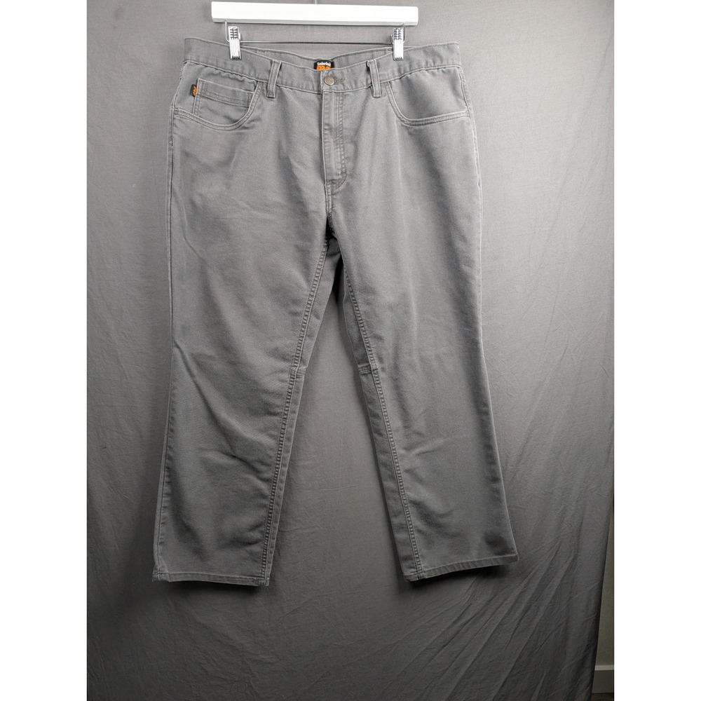 Timberland PRO Mens‎ Gray Straight Leg Canvas Work Pants Size 38x30